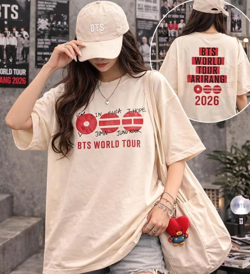 BTS Vintage Tour 2026 ARMY Oversized Cotton T-Shirt