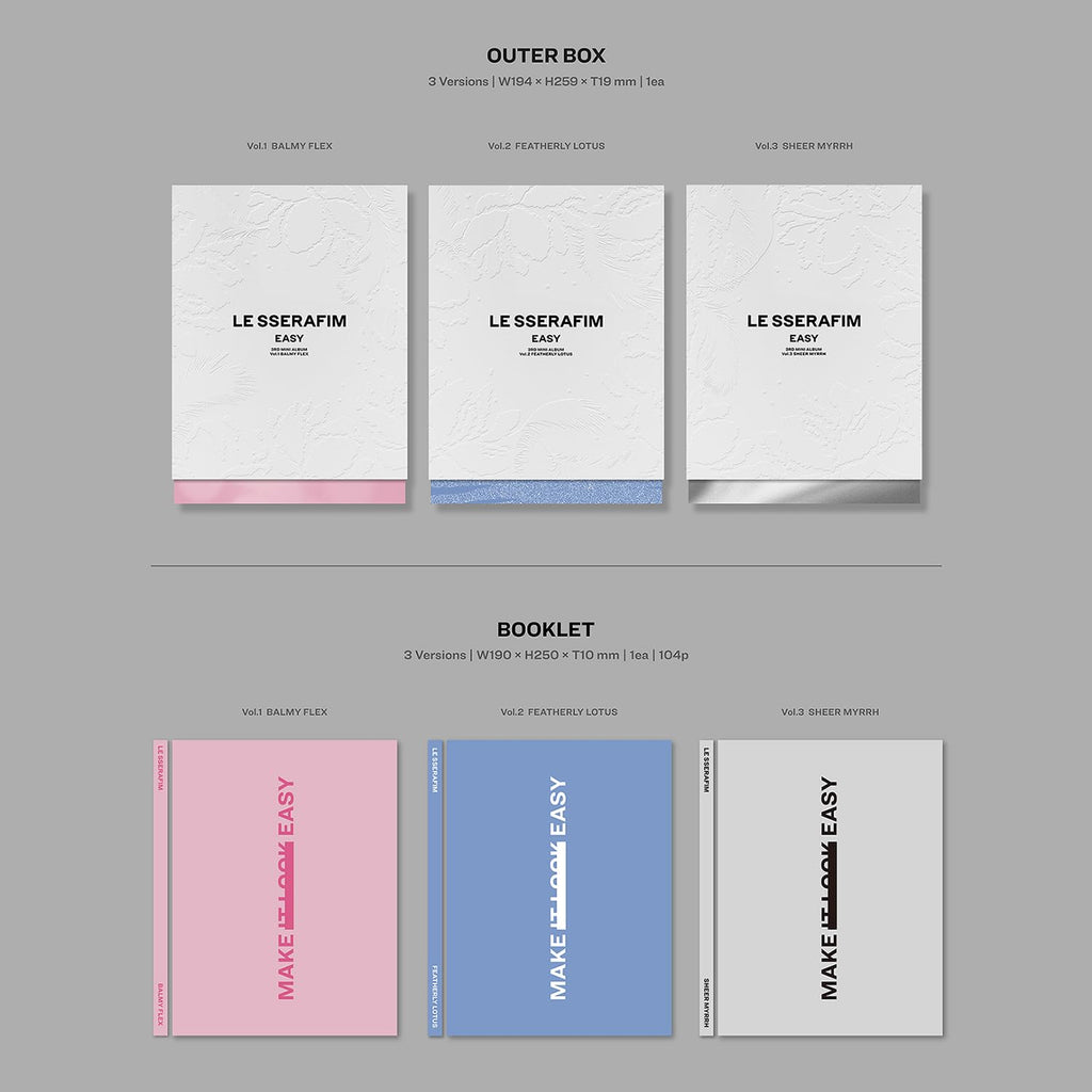 LE SSERAFIM - 3. Mini-Album [EASY] (Photobook Ver. - Vol.1 Balmy Flex) 