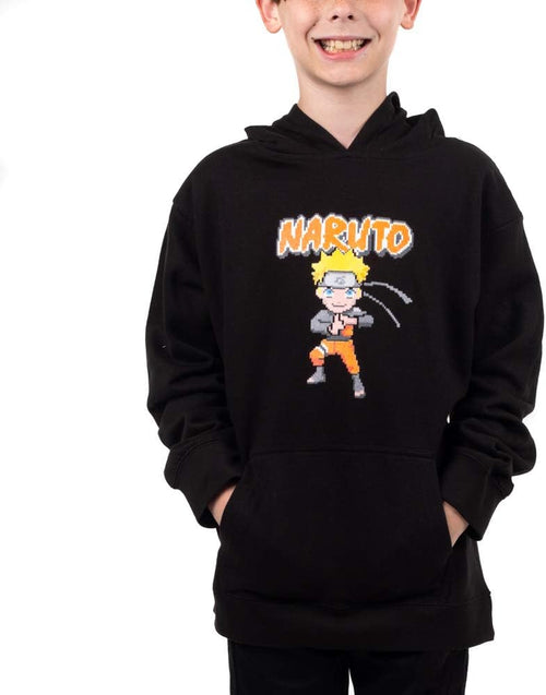 Anime Cartoon Youth Boys Black Hooded Sweatshirt