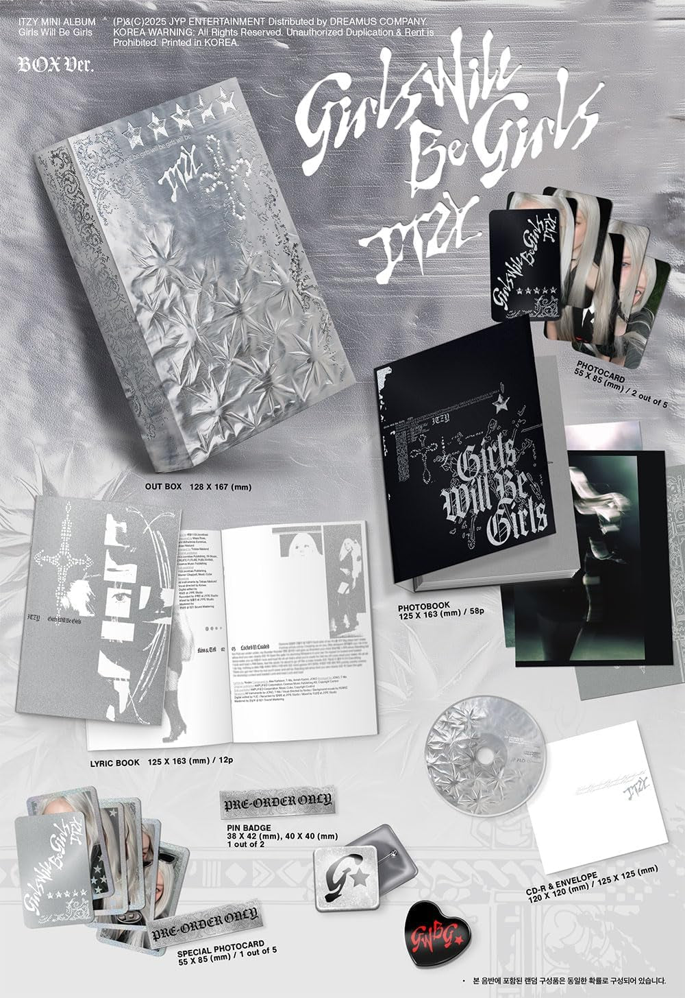 IT'ZY - 10Th Mini Album [Girls Will Be Girls] (Box Ver.) P.O.B + [Special Extra Photocard]