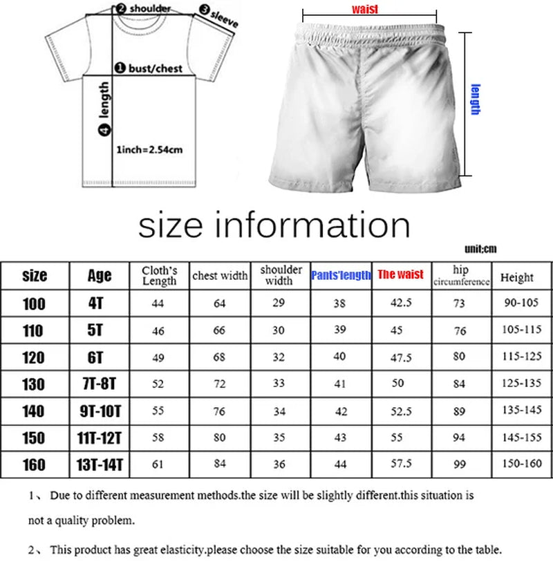 KPOP Cartoon Girls Summer Outfit Set – 2PCS T-Shirt & Shorts