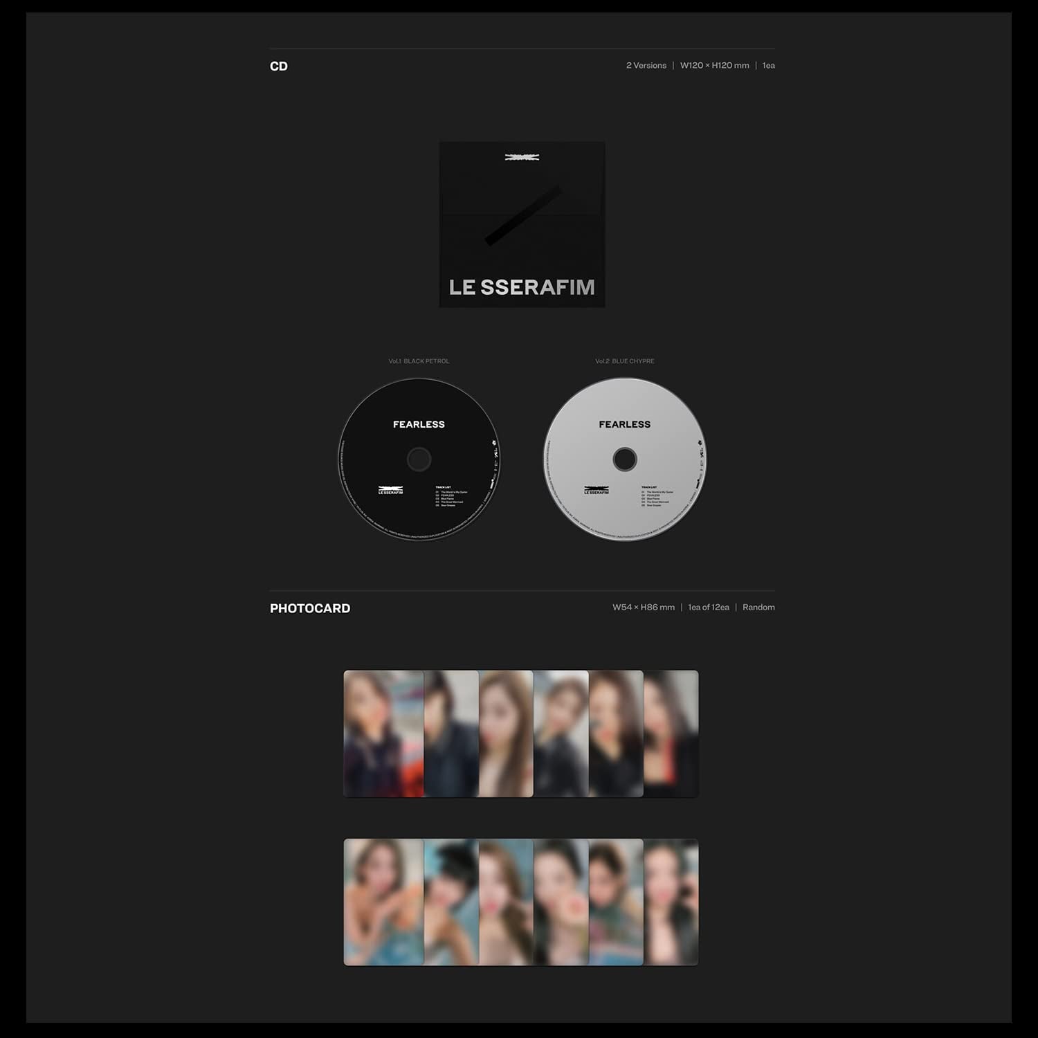 LE SSERAFIM - 1St Mini Album [FEARLESS] (Vol.2 BLUE CHYPRE Ver.) 