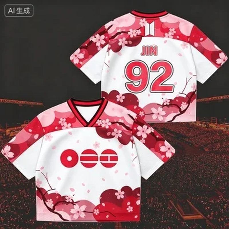 BTS Idol Print T-Shirt 2026 - Modernes K-Pop Kurzarmshirt