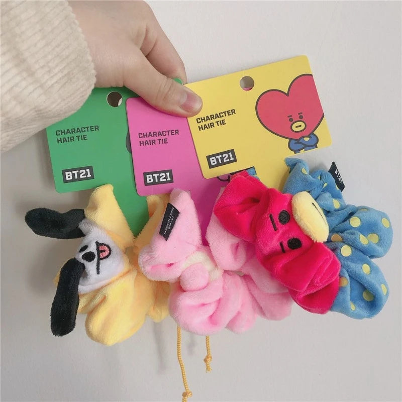 BT21 Kawaii Scrunchie – Soft BTS Hair Band
