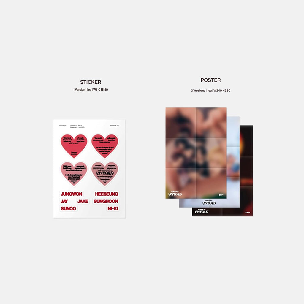 ENHYPEN ROMANCE : UNTOLD INCEPTIO Ver. Album Set + Photocards