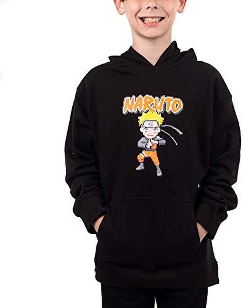 Anime Cartoon Youth Boys Black Hooded Sweatshirt