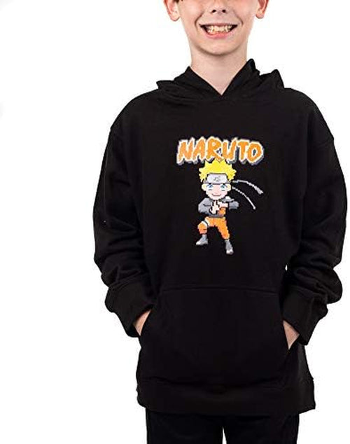 Anime Cartoon Youth Boys Black Hooded Sweatshirt