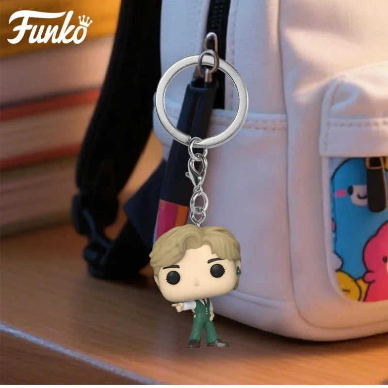 BTS Dynamite Figure Keychain Set – RM, Jin, Suga, J-Hope, Jimin, V & Jungkook Collectibles