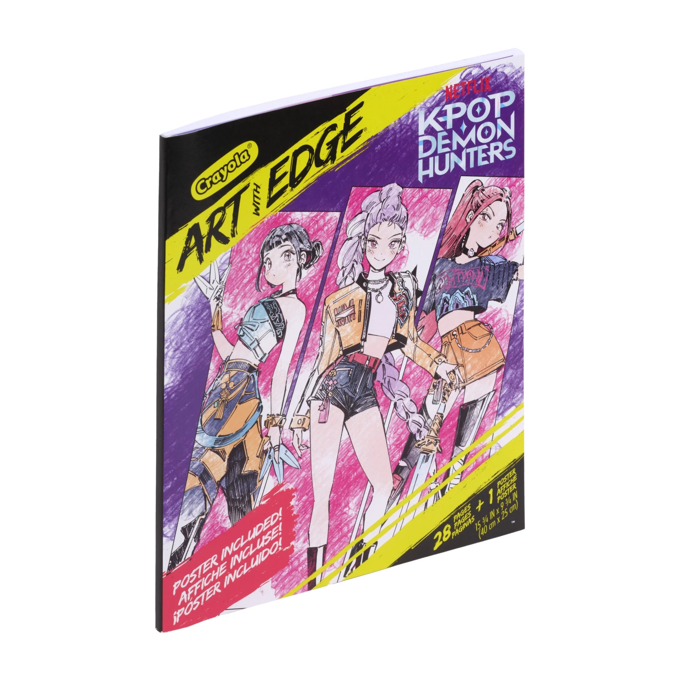 K-Pop Demon Hunters Coloring Book – 28 Pages + Poster