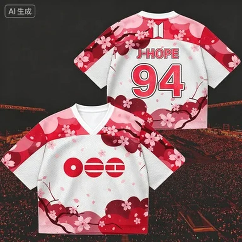 BTS Idol Print T-Shirt 2026 - Modernes K-Pop Kurzarmshirt
