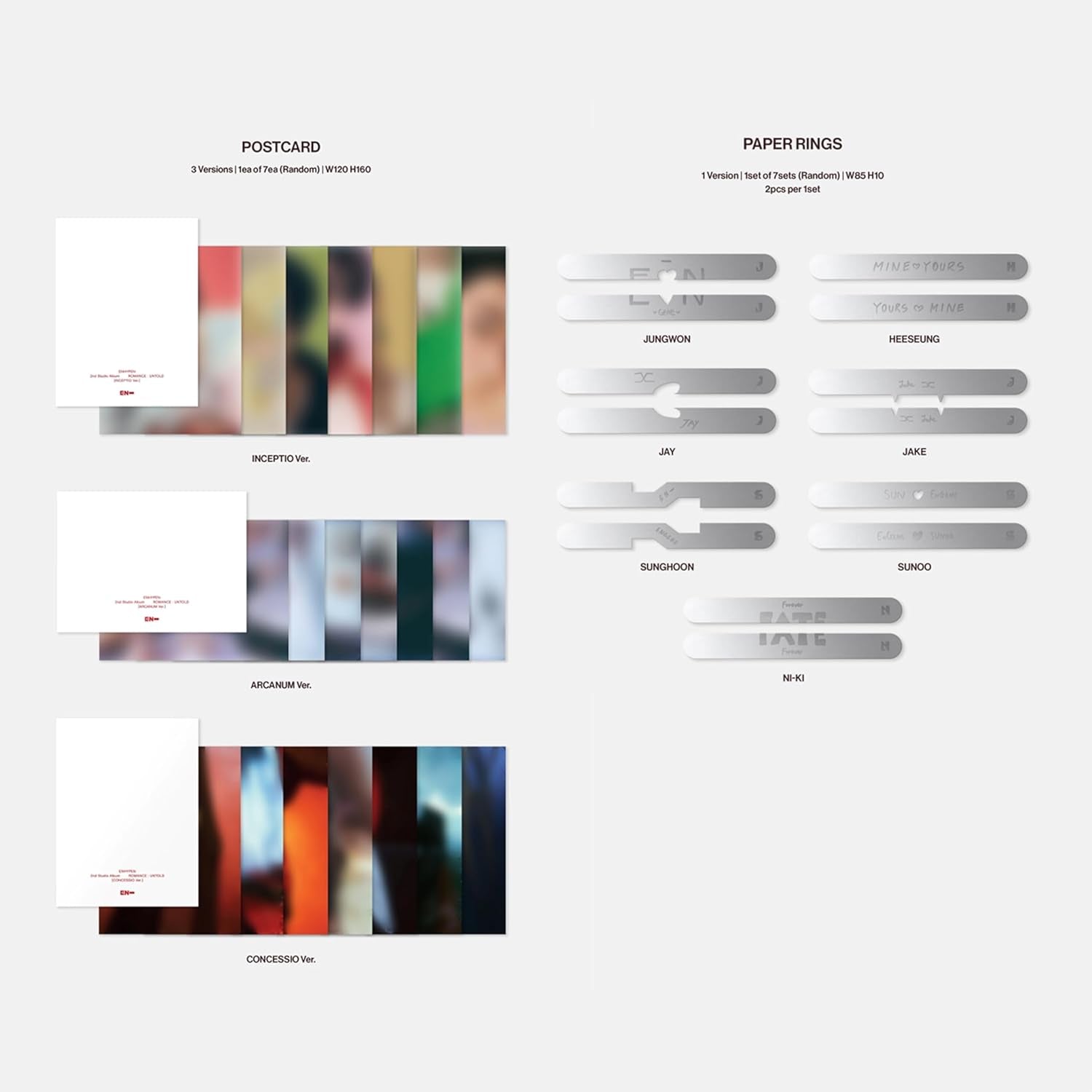 ENHYPEN ROMANCE : UNTOLD INCEPTIO Ver. Album Set + Photocards
