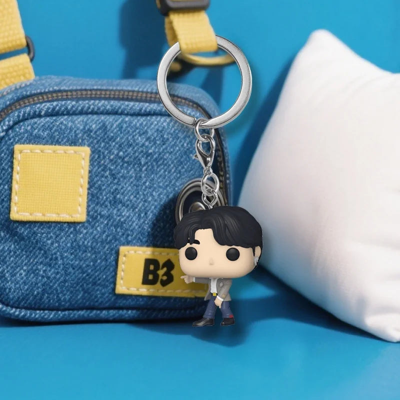 BTS Dynamite Figure Keychain Set – RM, Jin, Suga, J-Hope, Jimin, V & Jungkook Collectibles