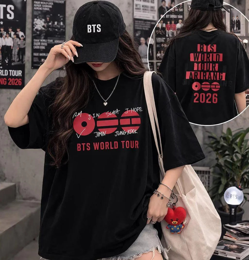 BTS Vintage Tour 2026 ARMY Oversized Cotton T-Shirt