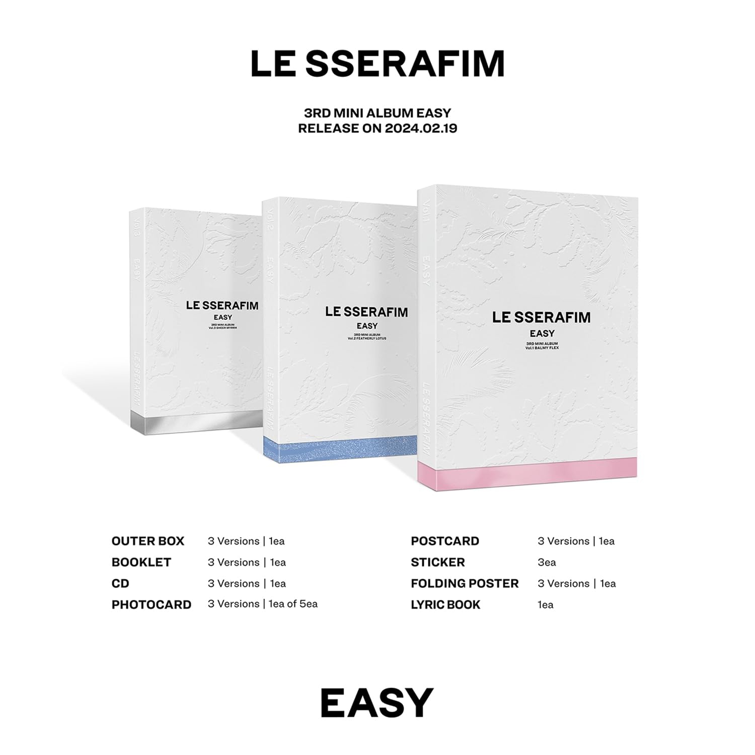 LE SSERAFIM - 3. Mini-Album [EASY] (Photobook Ver. - Vol.1 Balmy Flex) 