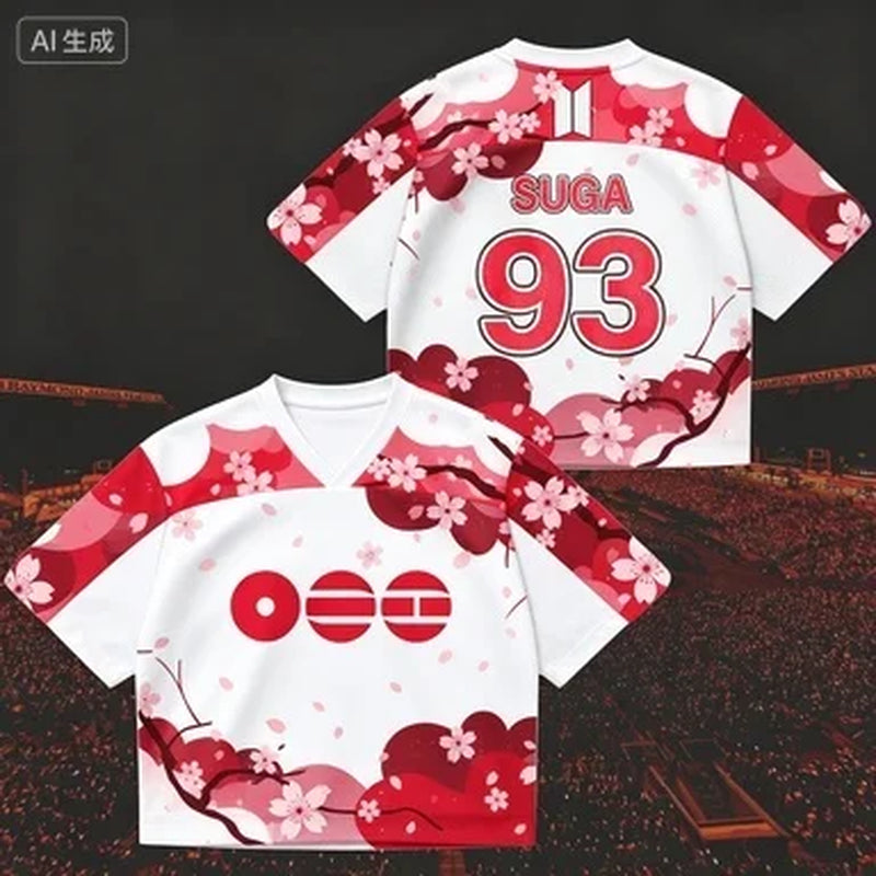 BTS Idol Print T-Shirt 2026 - Modernes K-Pop Kurzarmshirt